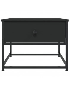 Tavolino da Salotto Nero 51x51x40 cm in Legno Multistrato
