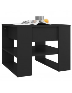 Tavolino da Salotto Nero 55,5x55x45 cm in Legno Multistrato
