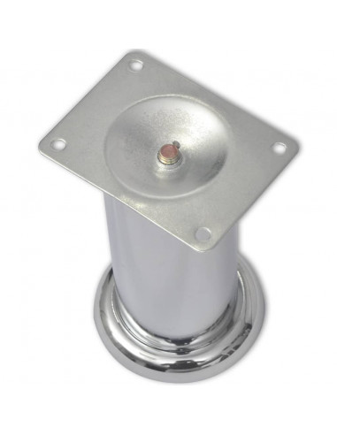 Piedini Rotondi per Divani 8 pz Cromati 120 mm