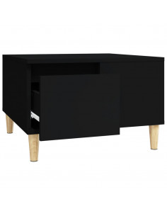 Tavolino da Salotto Nero 55x55x36,5 cm in Legno Multistrato