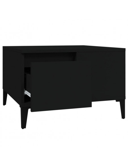Tavolino da Salotto Nero 55x55x36,5 cm in Legno Multistrato