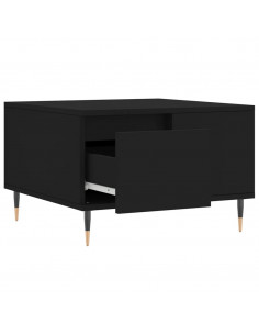 Tavolino da Salotto Nero 55x55x36,5 cm in Legno Multistrato