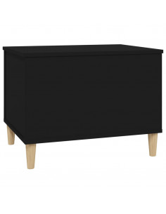 Tavolino da Salotto Nero 60x44,5x45 cm in Legno Multistrato