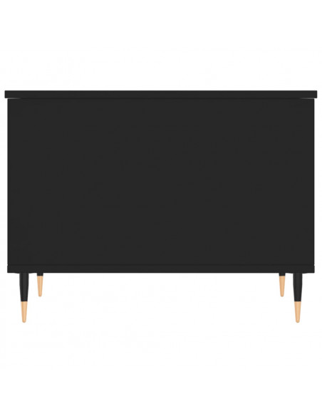 Tavolino da Salotto Nero 60x44,5x45 cm in Legno Multistrato