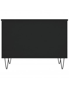 Tavolino da Salotto Nero 60x44,5x45 cm in Legno Multistrato