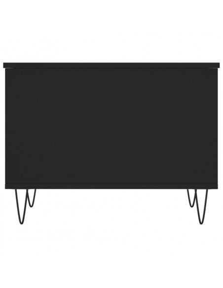 Tavolino da Salotto Nero 60x44,5x45 cm in Legno Multistrato