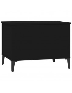Tavolino da Salotto Nero 60x44,5x45 cm in Legno Multistrato
