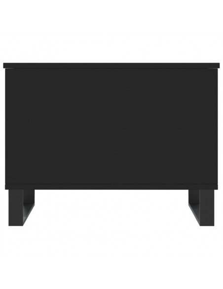 Tavolino da Salotto Nero 60x44,5x45 cm in Legno Multistrato