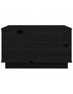 Tavolino da Salotto Nero 60x50x35 cm in Legno Massello di Pino