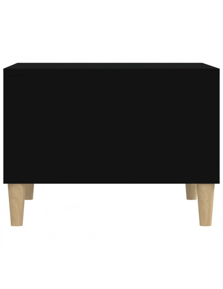 Tavolino da Salotto Nero 60x50x36,5 cm in Legno Multistrato