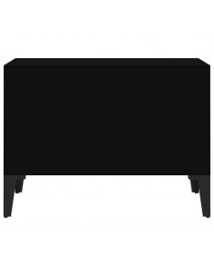 Tavolino da Salotto Nero 60x50x36,5 cm in Legno Multistrato