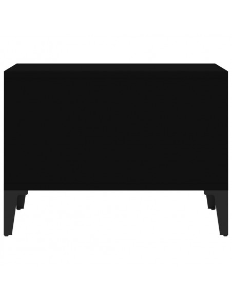 Tavolino da Salotto Nero 60x50x36,5 cm in Legno Multistrato
