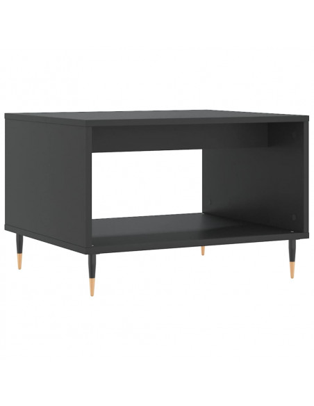 Tavolino da Salotto Nero 60x50x40 cm in Legno Multistrato