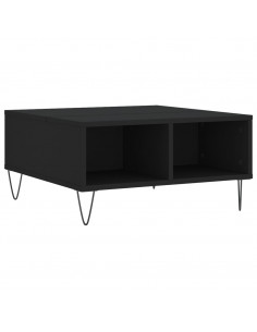 Tavolino da Salotto Nero 60x60x30 cm in Legno Multistrato