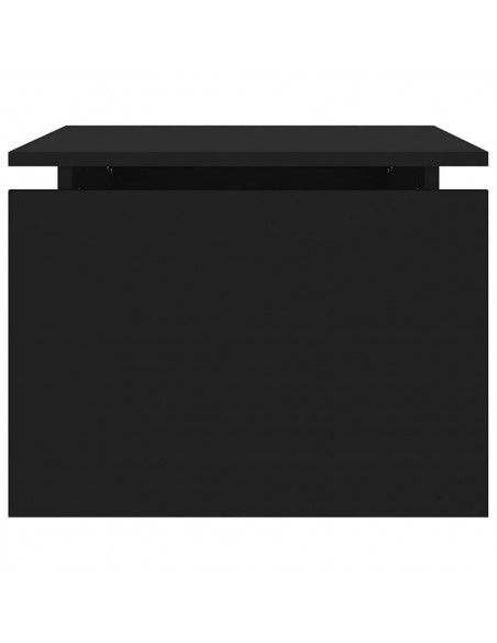 Tavolino da Salotto Nero 68x50x38 cm Legno Multistrato
