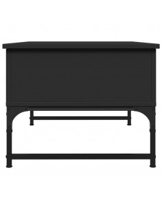 Tavolino da Salotto Nero 70x50x40 cm Legno Multistrato Metallo