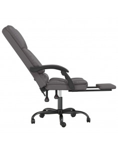 Poltrona da Ufficio Massaggiante Reclinabile Grigio Similpelle 2