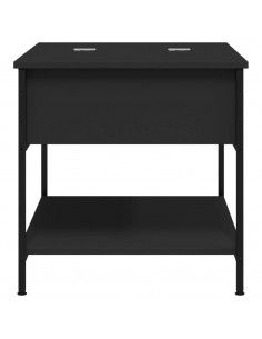 Tavolino da Salotto Nero 70x50x50cm Legno Multistrato Metallo