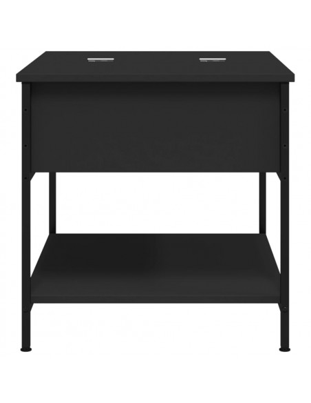 Tavolino da Salotto Nero 70x50x50cm Legno Multistrato Metallo
