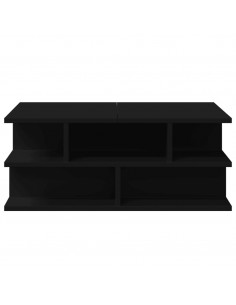 Tavolino da Salotto Nero 70x70x29 cm in Legno Multistrato