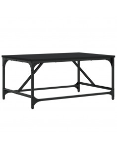 Tavolino da Salotto Nero 75x50x35 cm in Legno Multistrato