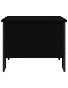 Tavolino da Salotto Nero 75x51x40 cm in Legno Multistrato