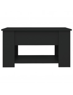 Tavolino da Salotto Nero 79x49x41 cm in Legno Multistrato