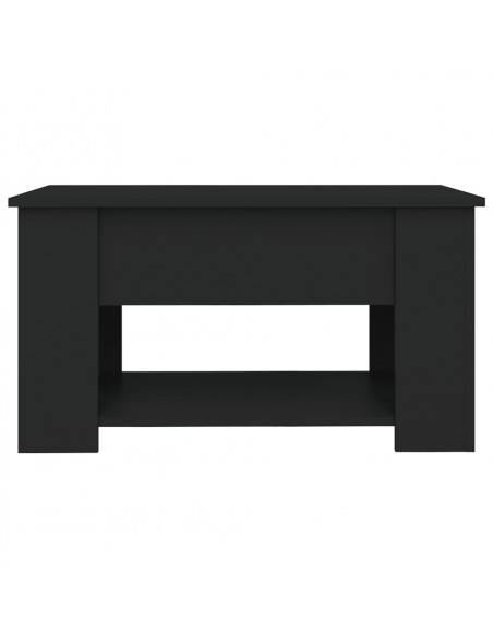Tavolino da Salotto Nero 79x49x41 cm in Legno Multistrato