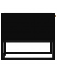 Tavolino da Salotto Nero 80x40x35 cm Legno Multistrato e Ferro