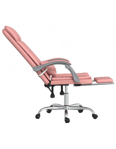 Poltrona da Ufficio Massaggiante Reclinabile rosa in Similpelle