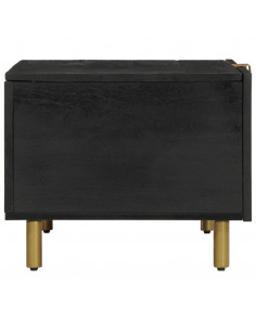 Tavolino da Salotto Nero 80x50x40 cm in Legno Multistrato