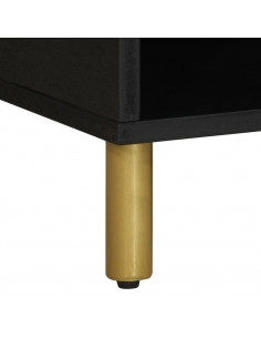 Tavolino da Salotto Nero 80x50x40 cm in Legno Multistrato