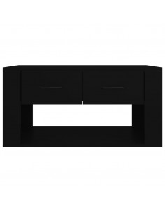 Tavolino da Salotto Nero 80x50x40 cm in Legno Multistrato