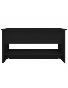 Tavolino da Salotto Nero 80x50x40 cm in Legno Multistrato