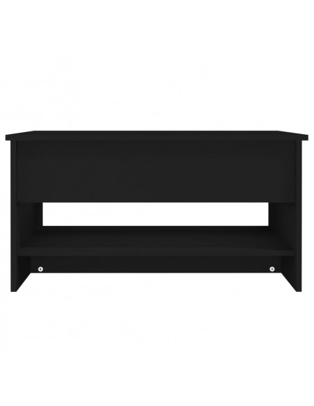 Tavolino da Salotto Nero 80x50x40 cm in Legno Multistrato