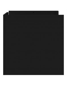 Tavolino da Salotto Nero 80x50x50 cm in Legno Multistrato