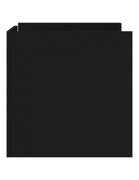 Tavolino da Salotto Nero 80x50x50 cm in Legno Multistrato