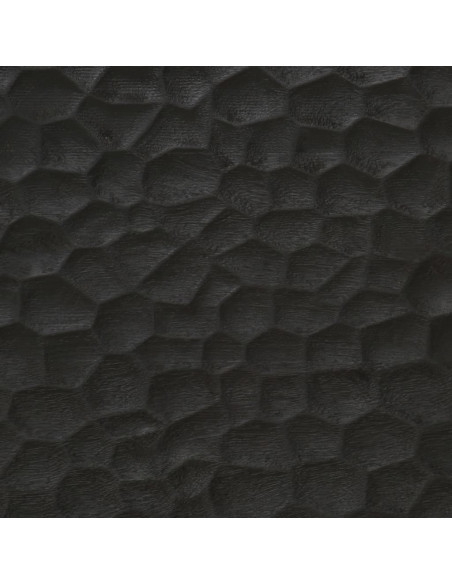Tavolino da Salotto Nero 80x54x40 cm in Legno Massello di Mango