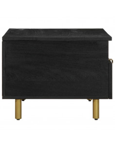 Tavolino da Salotto Nero 80x54x40 cm in Legno Multistrato