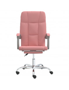 Poltrona da Ufficio Reclinabile Rosa in Similpelle 2