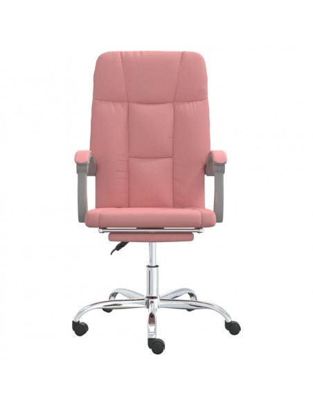 Poltrona da Ufficio Reclinabile Rosa in Similpelle