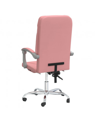 Poltrona da Ufficio Reclinabile Rosa in Similpelle