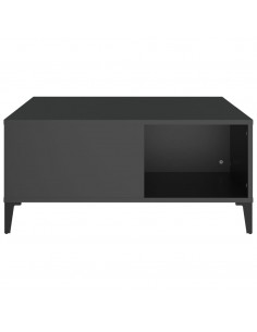 Tavolino da Salotto Nero 80x80x36,5 cm in Legno Multistrato