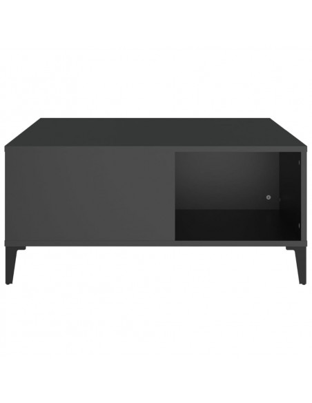 Tavolino da Salotto Nero 80x80x36,5 cm in Legno Multistrato