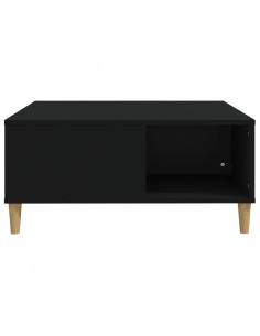 Tavolino da Salotto Nero 80x80x36,5 cm in Legno Multistrato