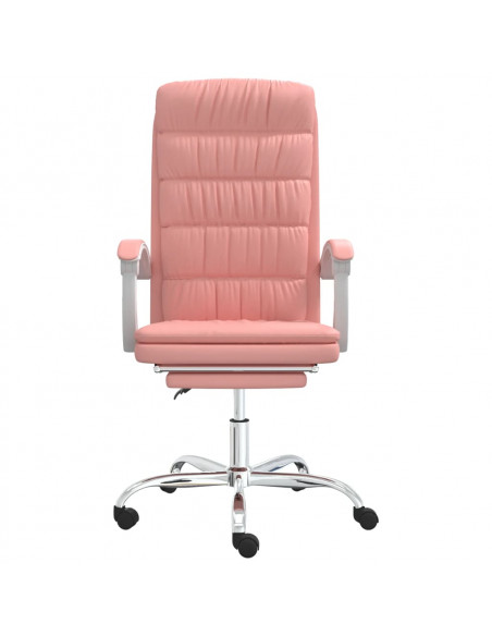 Poltrona da Ufficio Reclinabile Rosa in Similpelle