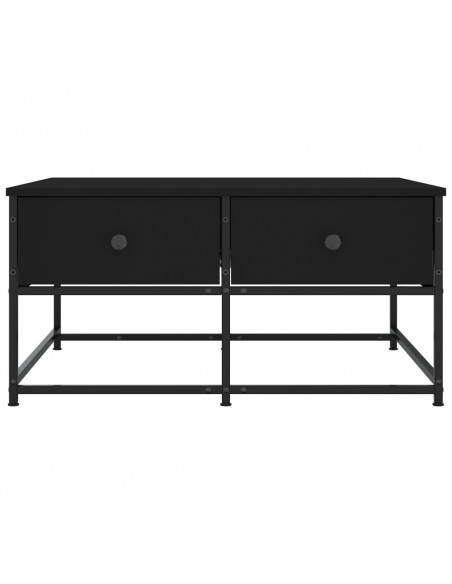 Tavolino da Salotto Nero 80x80x40 cm in Legno Multistrato