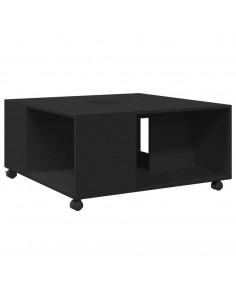 Tavolino da Salotto Nero 80x80x40 cm in Legno Multistrato