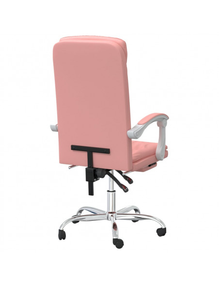Poltrona da Ufficio Reclinabile Rosa in Similpelle