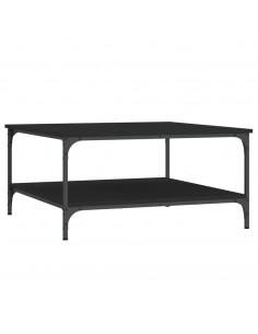 Tavolino da Salotto Nero 80x80x40 cm in Legno Multistrato